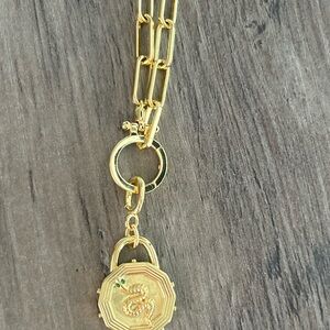 Gorjana sneak coin Parker charm. Gold plated.